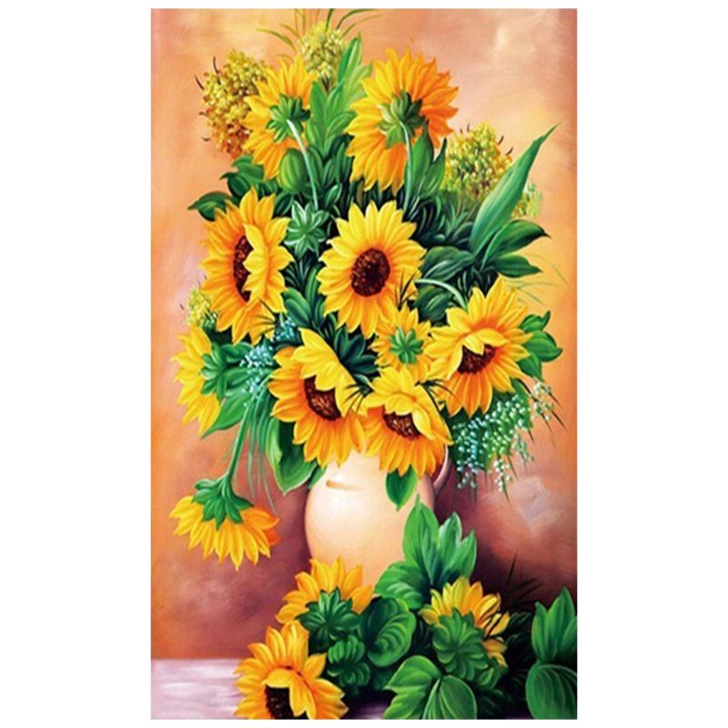 Bộ Tranh Đính Đá 5D Toàn Diện Họa Tiết Hoa Độc Đáo Trang Trí Nhà Cửa