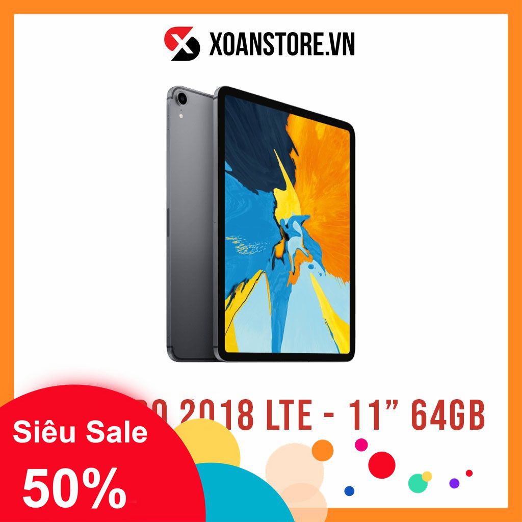 IPAD Pro 2018 11 inch 4G+WIFI 99% 64GB MỚI 99% BẢO HÀNH chính hãng 12 THÁNG TẠI  XOAN STORE