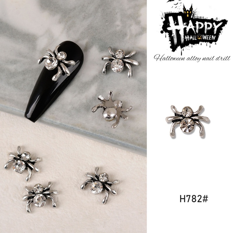 Set 60 Phụ Kiện Trang Trí Móng Tay Nghệ Thuật Họa Tiết Halloween Charms