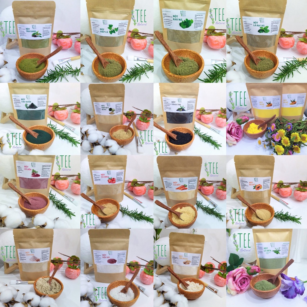 Bột Đắp mặt Handmade 🌺 FREE SHIP 😎 TẶNG CỌ/QUE/CHÉN🌿🥑 Bột Nguyên Chất Giảm thâm mụn Tẩy tế bào chết Dưỡng da trắng hồng | BigBuy360 - bigbuy360.vn
