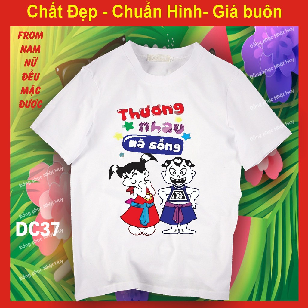 áo nhóm đi chơi DC37, CAO CẤP du lịch, biển, phông, thun,cotton, xách balo lên và đi NAM NỮ,thương nhau mà sống