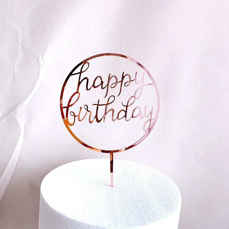 Que cắm trang trí bánh kem chữ happy birthday nhiều kiểu dáng