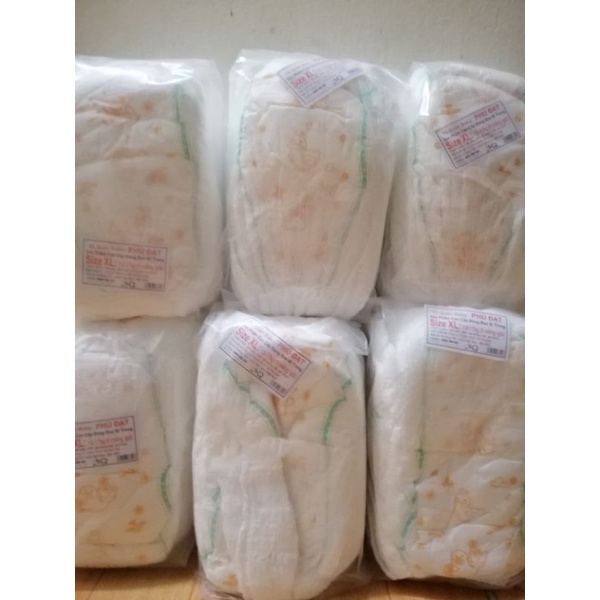 Bỉm trần trẻ em PHÚ ĐẠT 50 miếng hàng loại 1 size M 10 L 9 XL 8 miếng /1 gói mềm và thấm hút tốt, chống hăm hiệu quả