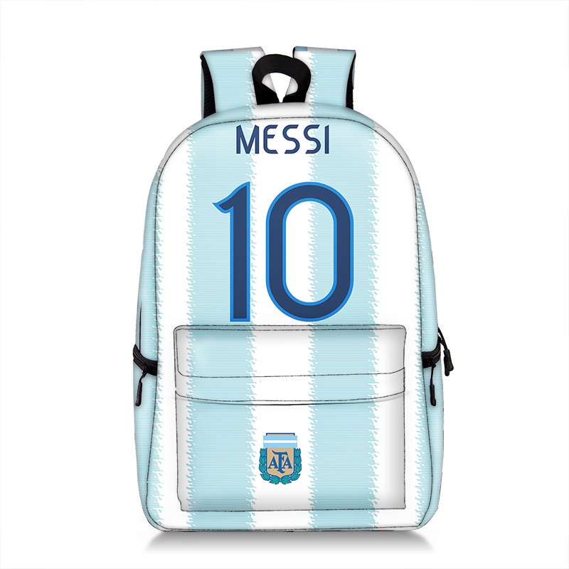 Ba Lô Đi Học Cỡ Lớn Thoáng Khí In Hình Cầu Thủ Bóng Đá Argentina Messi 2022 Cho Bé