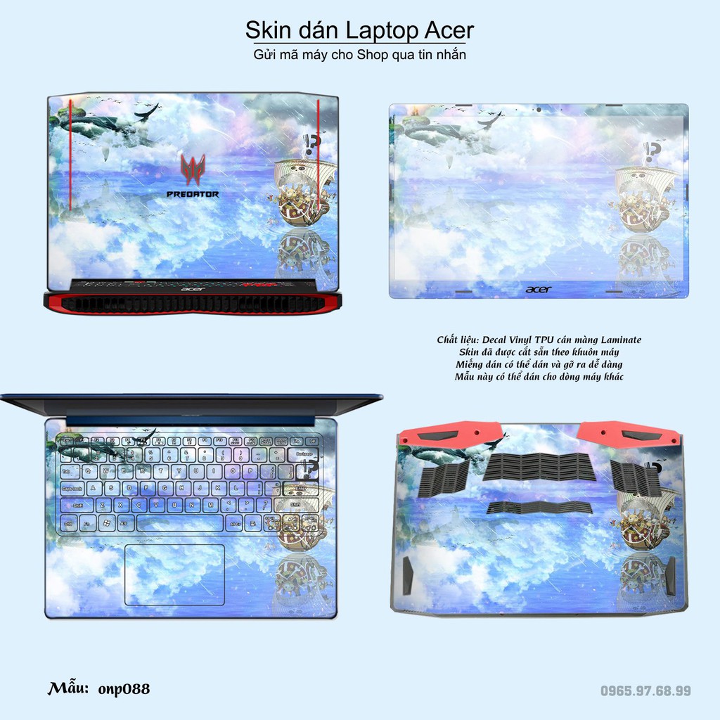 Skin dán Laptop Acer in hình One Piece nhiều mẫu 8 (inbox mã máy cho Shop)