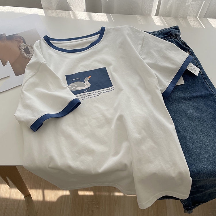 Áo Thun Tay Ngắn In Hình Sáng Tạo Phong Cách Hàn Quốc Mới