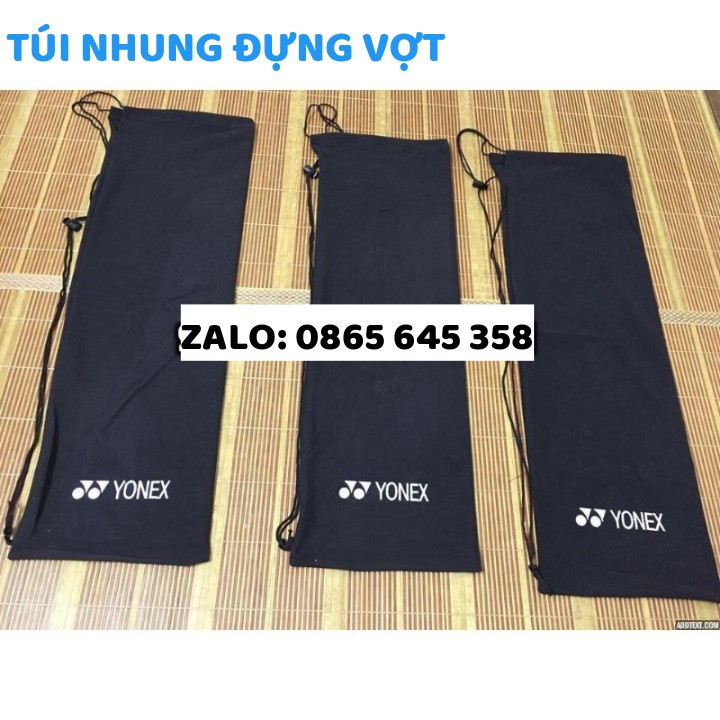 Túi nhung dây rút đựng vợt cầu lông Yonex màu đen