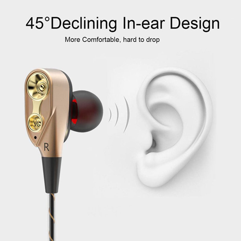 Bộ tai nghe có dây jack cắm 3.5mm 2 cổng kết nối với điện thoại