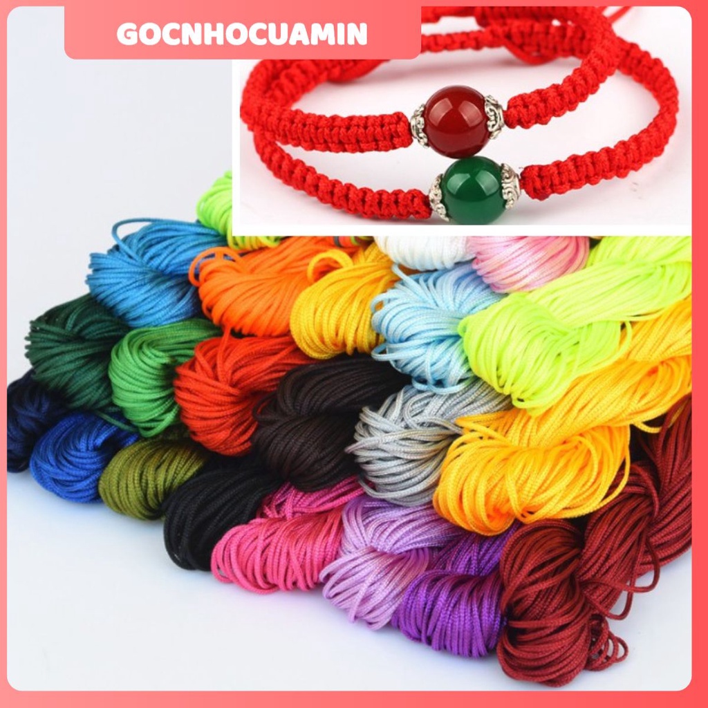 (Nguyên liệu làm vòng) Dây dù làm vòng tay handmade 10m đường kính 2.5mm loại đẹp