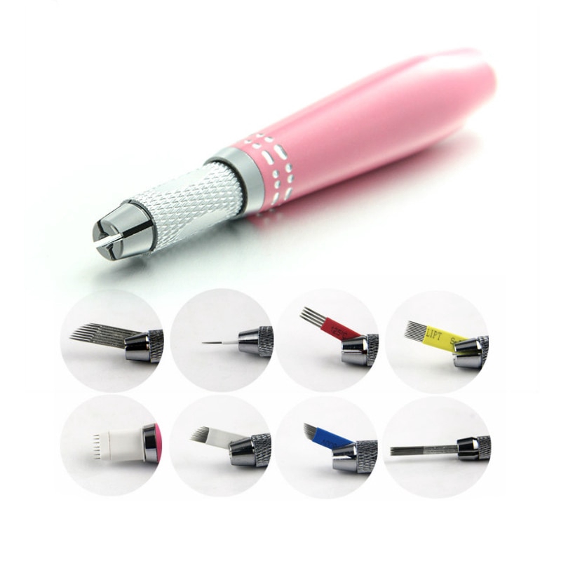Bút Microblading chuyên nghiệp cho máy trang điểm vĩnh viễn Trắng hồng Hướng dẫn sử dụng Lôn