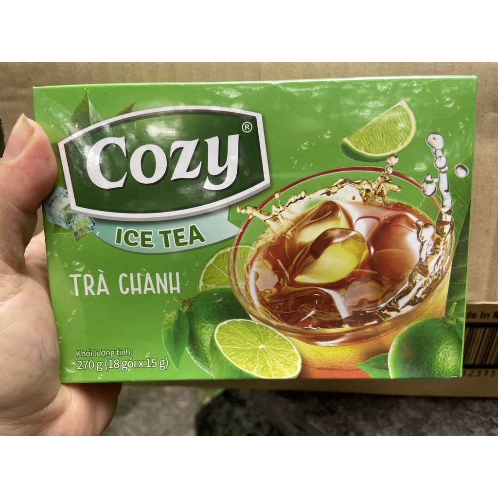 TRÀ COZY ICETEA HOÀ TAN HƯƠNG VẢI 270G 18 gói x 15g