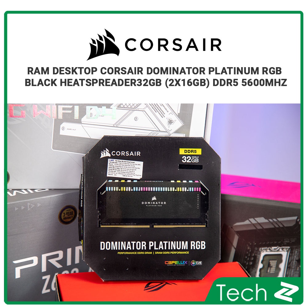 Ram Corsair DOMINATOR PLATINUM RGB Black 32GB - 64GB DDR5 5600MHz