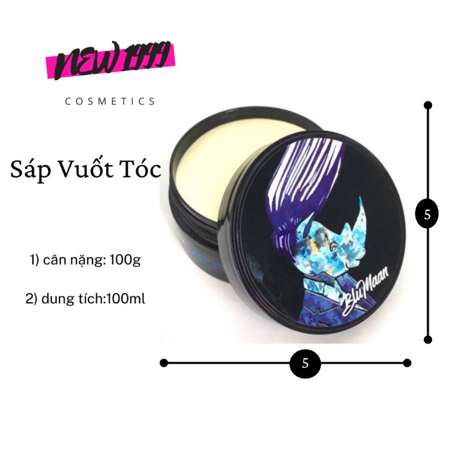 Sáp Vuốt Tóc Nam Bluman Original Styling Meraki Tê Giác Cao Cấp | Giữ Nếp Tóc 24h | 100g | Chính Hãng