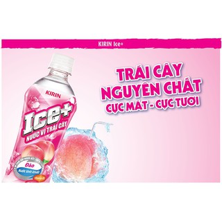 Lốc 6 chai Nước trái cây Ice+ đào/ cam chanh 490ml