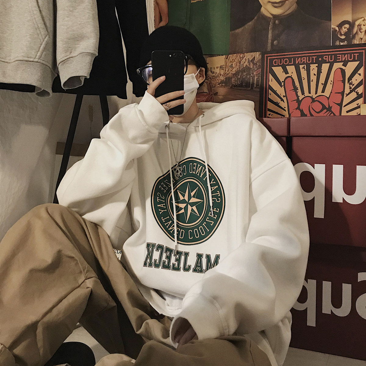 Áo hoodie dáng rộng thời trang phong cách cho các cặp đôi #6