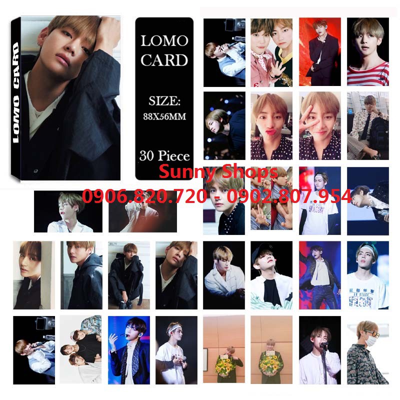 Lomo card hình Jungkook 5, V 5, Suga 5