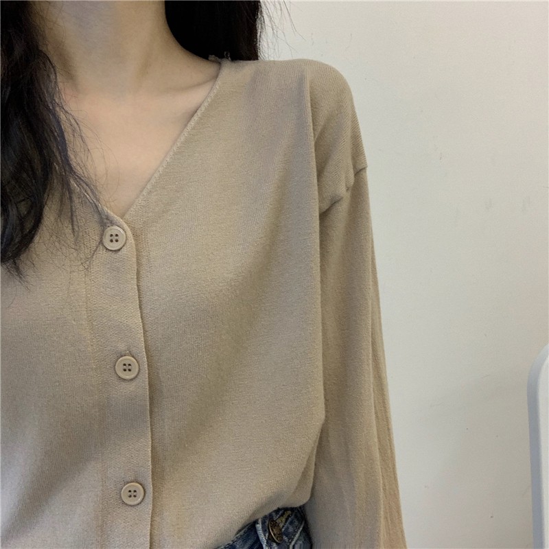 Áo cardigan len cổ chữ V Quảng Châu (Freesize) | BigBuy360 - bigbuy360.vn