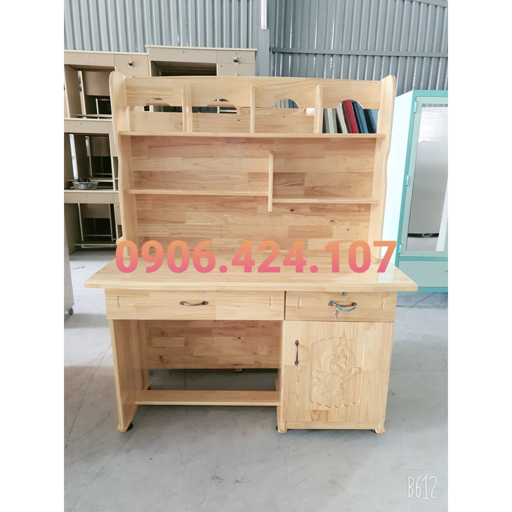 bàn học sinh gỗ ghép tự nhiên 1m2 x 50 x 145