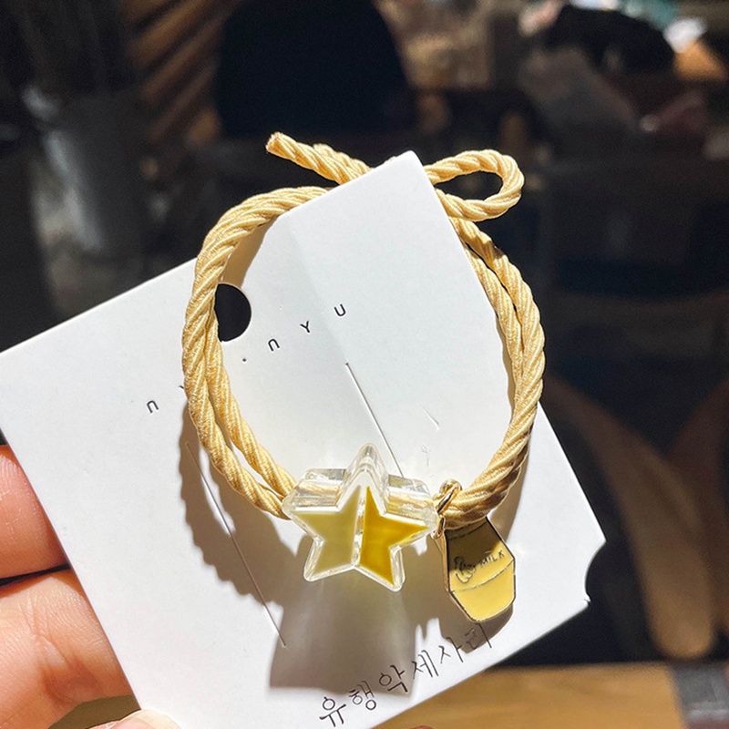 Dây Buộc Tóc Cao Su Họa Tiết Ngôi Sao Thời Trang Hàn Quốc