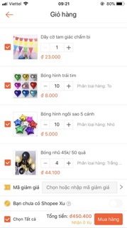 Combo cho khách đặt
