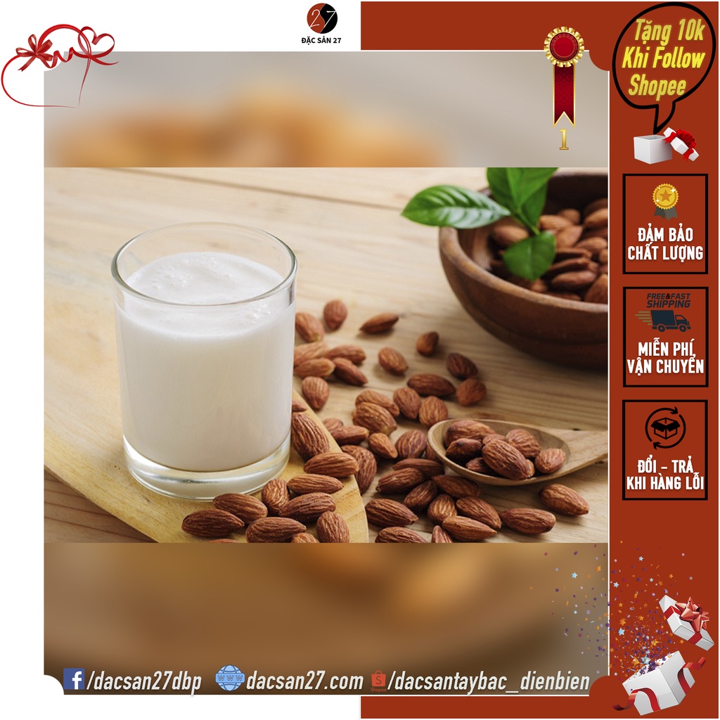 Hạt Hạnh Nhân Đã Tách Vỏ Sấy Chín (Giòn - Thơm - Ngon) Giảm Cân, Ăn Kiêng - Đặc Sản Tây Bắc - Đặc Sản 27