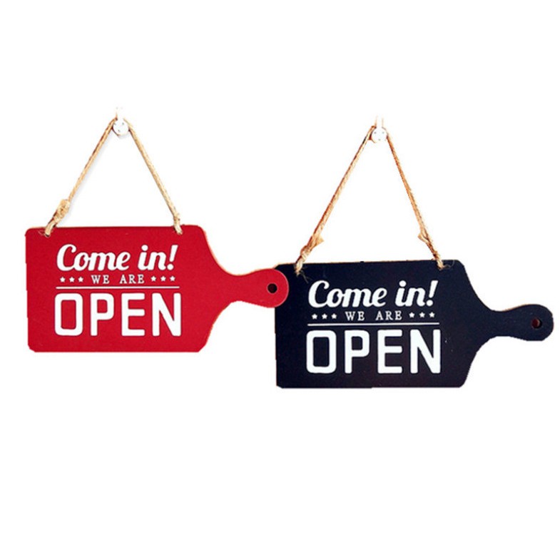 Bảng Gỗ Treo Open Close Phong Cách Châu Âu