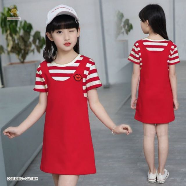 Set yếm áo thun bé gái