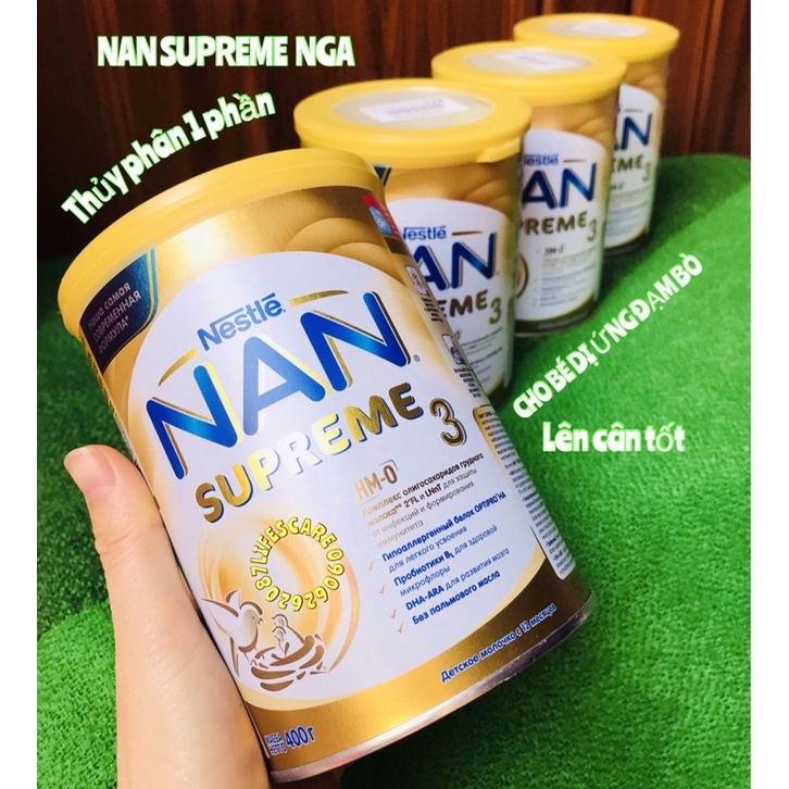 [Dòng Thuỷ Phân Cho Bé Dị Ứng Đạm Bò] Sữa Bột Nan Supreme 3, Hộp 400g