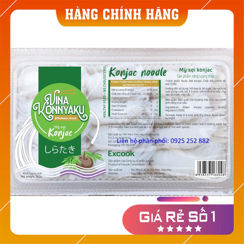 Mỳ Konjac / Mỳ Nưa - Hộp đơn cuộn 160 - Không đường, không đạm, không cholesterol - giảm cân, giảm béo, ăn kiêng