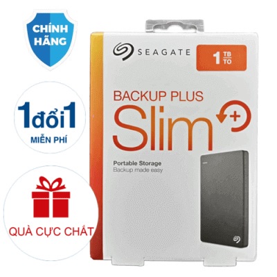 Ổ cứng di động HDD Seagate Backup Plus Slim 1TB 2.5" USB 3.0 còn BH 4.2024