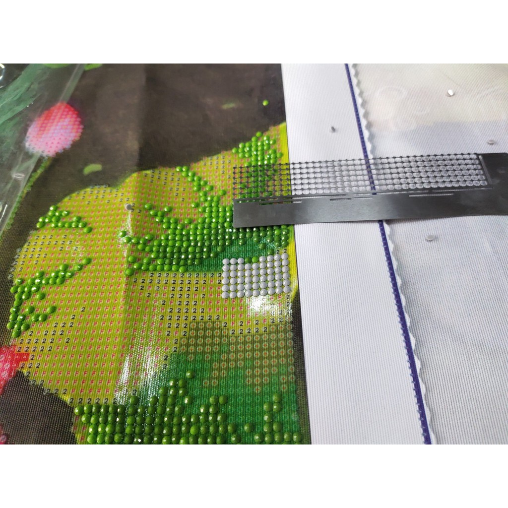 Thước làm tranh đính đá thẳng hàng dành cho tranh LG, DF, eva C -140- 13cm