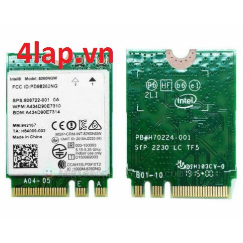 Card Wifi Bluetooth Intel AC 7260 chân cắm M.2 cho Laptop | BigBuy360 - bigbuy360.vn