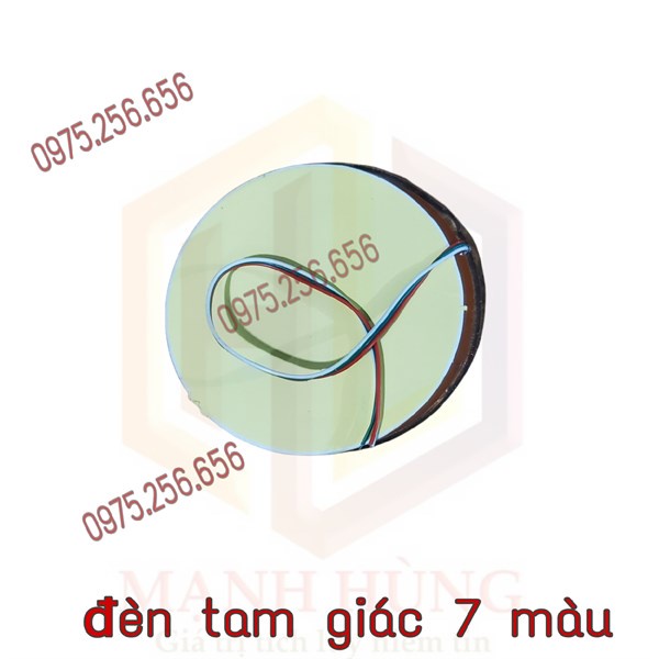 đèn led xoay 7 mầu Tam Giác 10cm