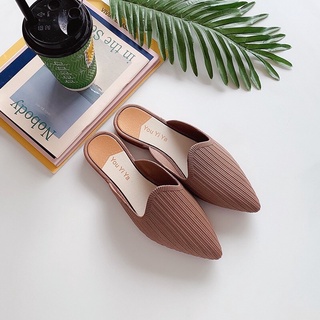 Giày Sục Mules Lười Công Sở Cao Su