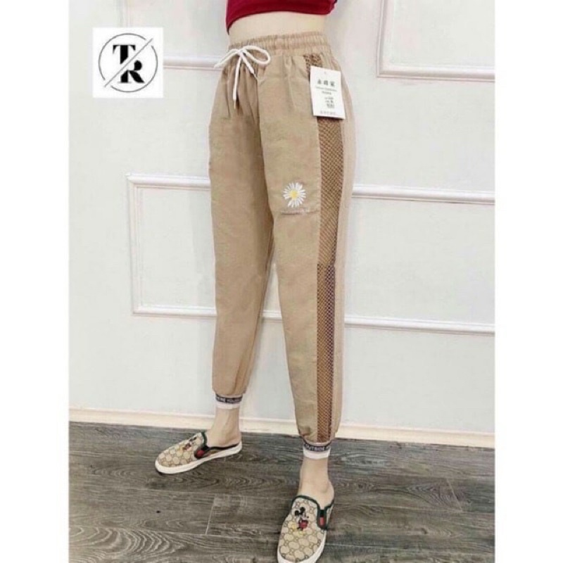 Quần Đũi LILEN dáng bomber  &lt;XẢ LẺ = SỈ &gt; Quần đũi 9 tất trang trí hoa cúc, phối lưới, bo gấu