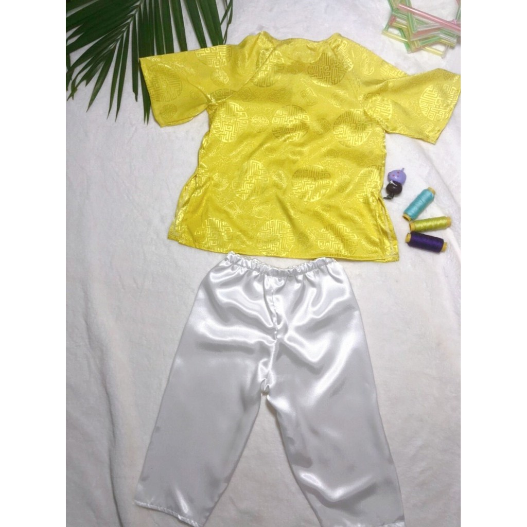 Bộ bà ba trắng cho bé