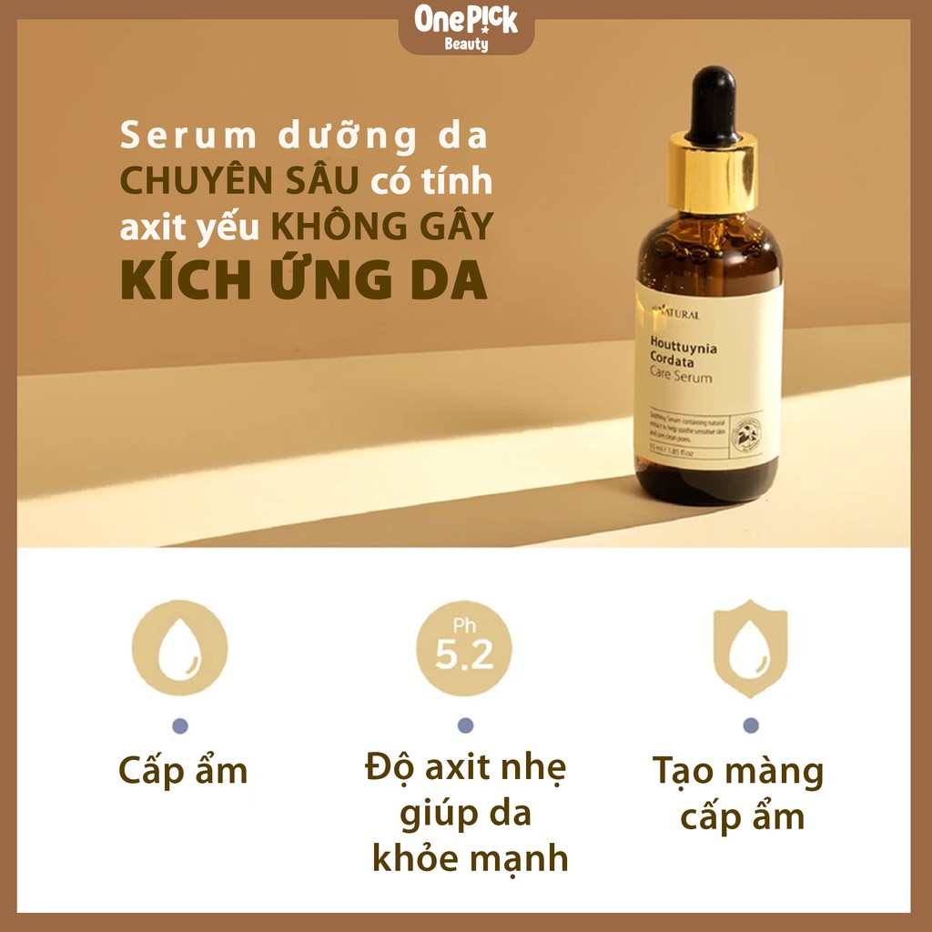 Tinh chất dưỡng da chuyên sâu cấp ẩm và làm dịu da từ sâu bên trong với HA, chiếu xuất rau diếp cá, rau sam và trà xanh cho da săn chắc [ALLNATURAL Houttuynia Cordata Care Serum 100ml]