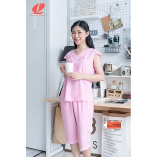 Q44128030 - Bộ lửng, cổ tim đắp chéo, thêu ngực, tay con Quế Lâm