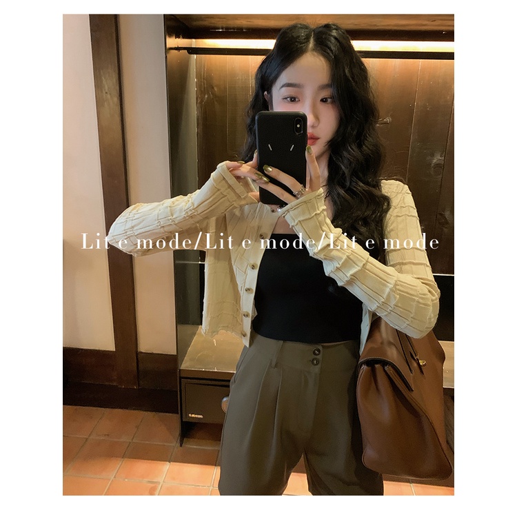 Xiaozhainv Áo Khoác cardigan Chống Nắng Phong Cách Retro Cho Nữ