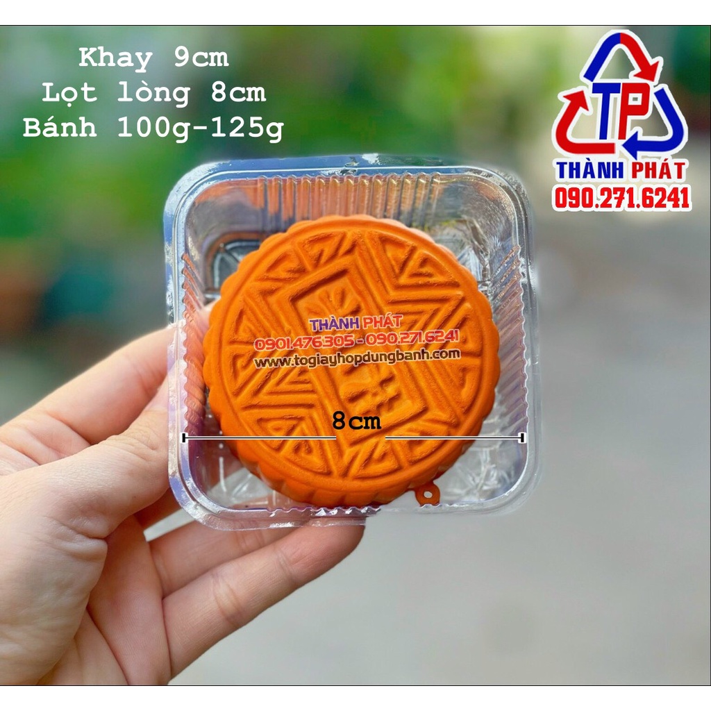 100 Khay kèm túi ép miệng đựng bánh trung thu 100g - 150g  - nhiều mẫu túi ép miệng đẹp 2023
