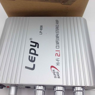 Bộ khuyếch đại âm ly 2.1 LP-838 super bass vỏ nhôm / Mạch khuếch đại âm thanh siêu bass chất lượng cao