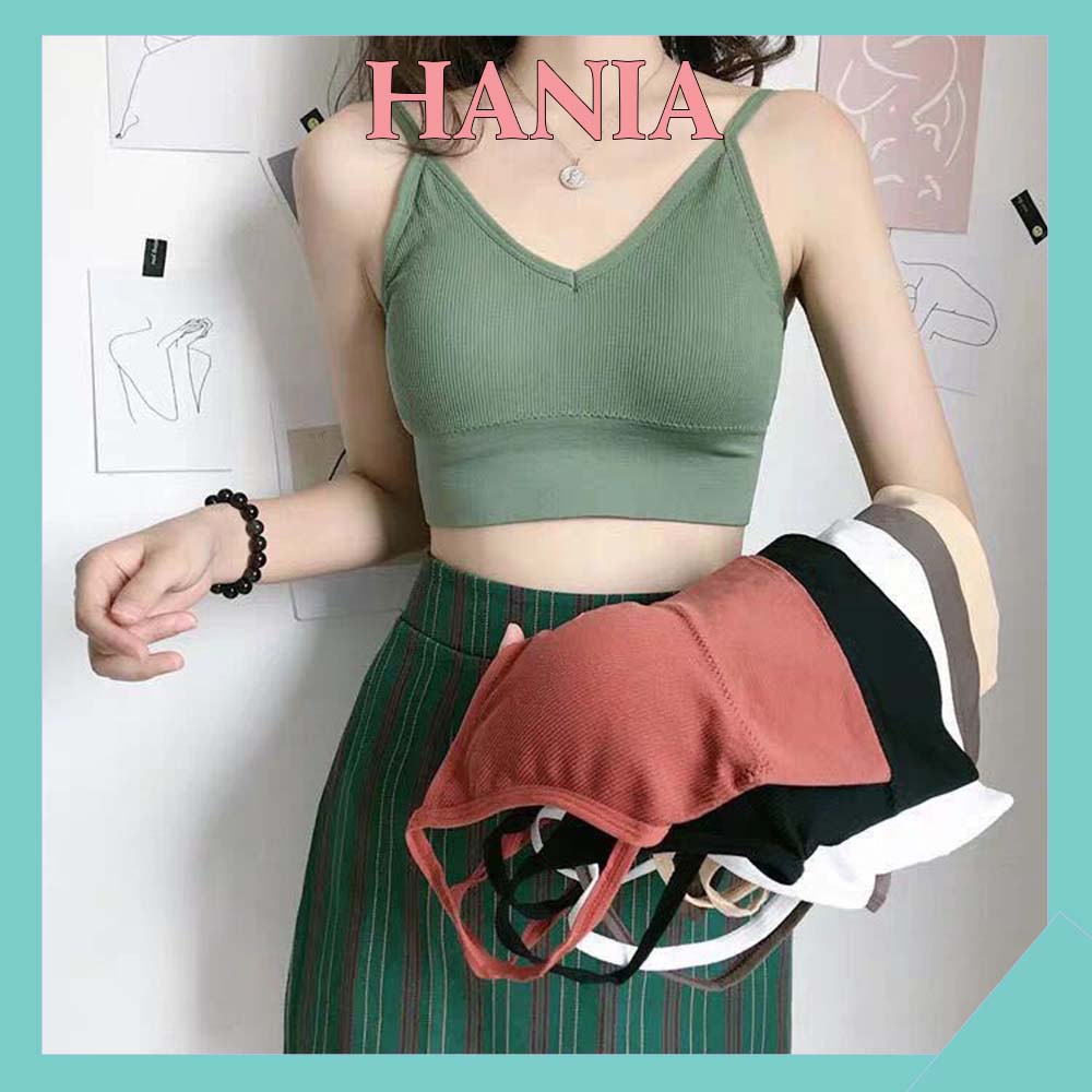 Áo Lót Nữ - Áo Bra Nữ 2 dây tập gym chữ U hở lưng 2 dây không gọng nâng ngực gợi cảm co giãn mẫu T0005
