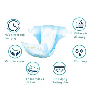 Tã/bỉm dán sơ sinh Rouya NB (Cho bé dưới 5kg) - Gói 80 miếng