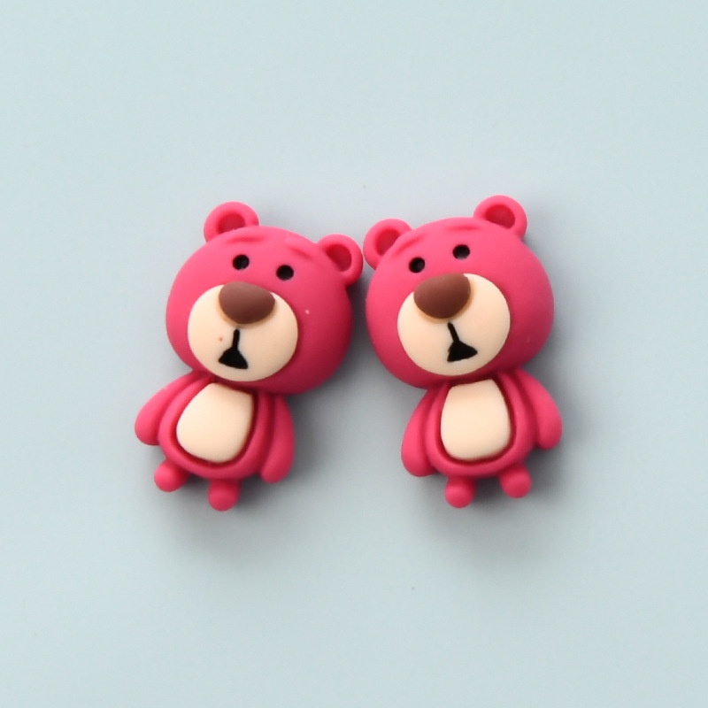 [Charm Slime] Sticker 3D Gấu Dâu Tây Dán Bình Nước Hình Dán Nổi Trang Trí Ốp Điện Thoại Laptop Dễ Thương kèm keo tròn