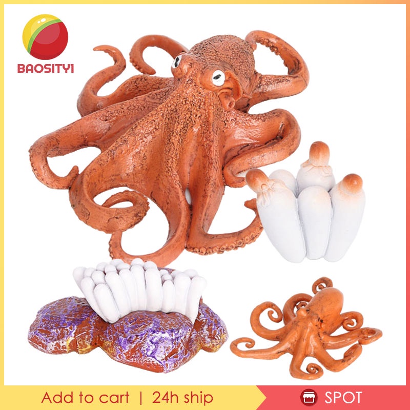 [Baosity 1] 4 Đồ Chơi Bạch Tuộc Thiên Nhiên Dạy Học Kích Thích Sự Phát Triển Của Sự Sống