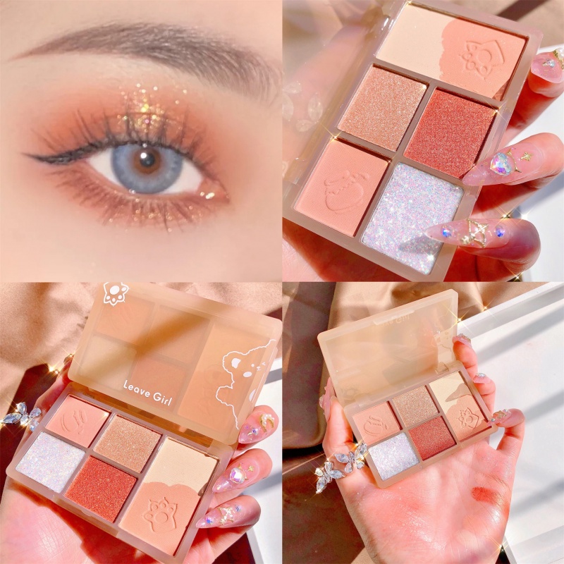 [Hàng mới về] Bảng phấn mắt kiêm má hồng bắt sáng màu sắc thời trang cho nữ