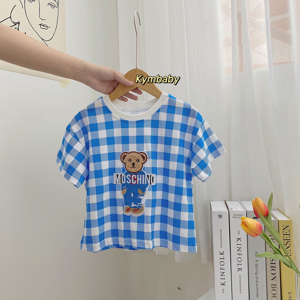 Áo thun gấu caro cho bé gái A664