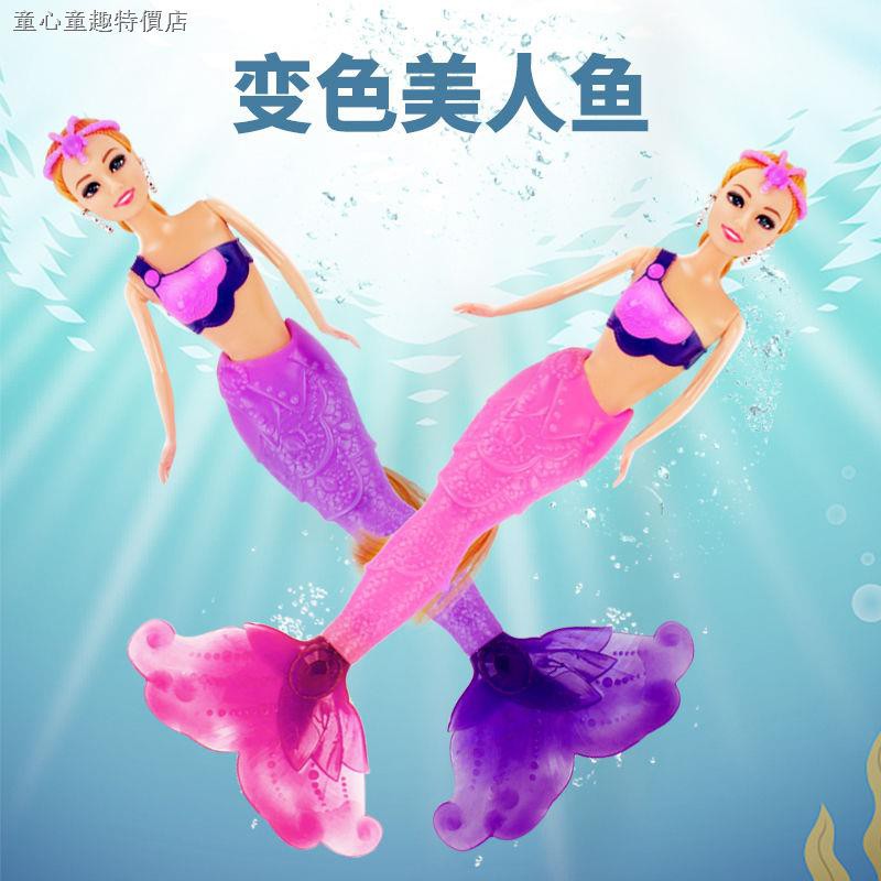 Búp Bê Barbie Nàng Tiên Cá Thay Đổi Màu Sắc Làm Quà Tặng Sinh Nhật Cho Bé