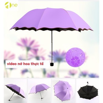 (GIẢM MẠNH )Ô dù gặp nước nở hoa màu xanh lá