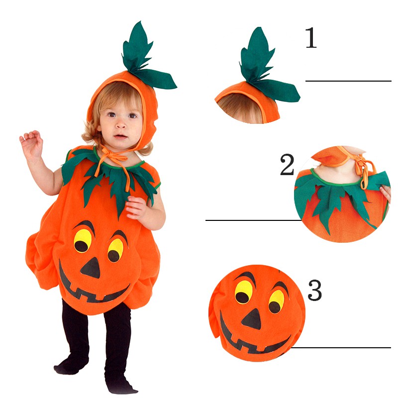 Trang phục Halloween hoá trang bí ngô cho bé
